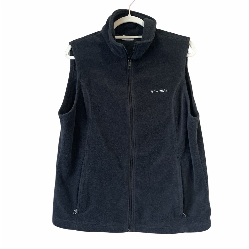 Columbia Black Fleece Zipper Vest XL